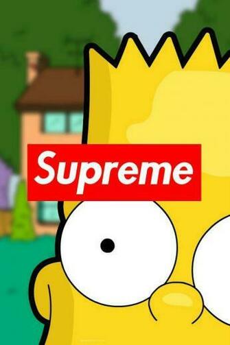 Simpsons X Supreme In Beast Wallpaper iPhone