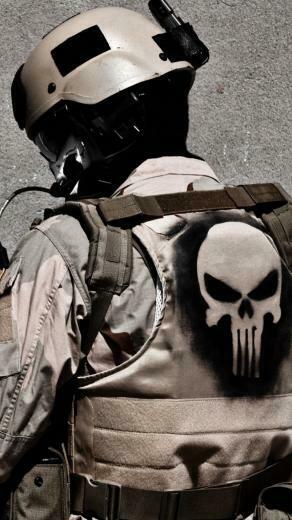 Samsung Galaxy S5 Wallpaper Punisher Army Android