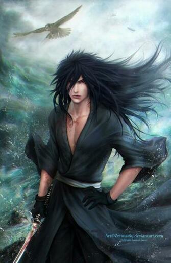 Anime Series Naruto Uchiha Madara Long Hair Single