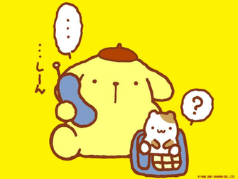 Purin Wallpaper In Yellow Sanrio Kawaii