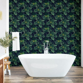 Exotic Peel Stick Wallpaper Botanical Leaf Print Pattern Of