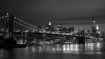 New York Skyline Black And White Wallpaper