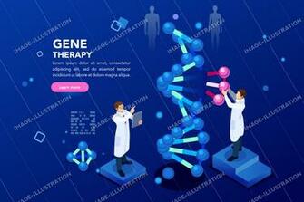 Dna Molecule Helix Blue Background Image Illustration