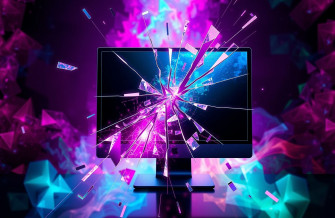 Broken Computer Screen Wallpaper