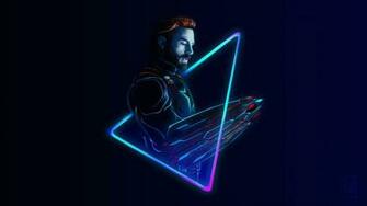 Neon Captain America By Aniketjatav Marvel Avengers Wallpaper