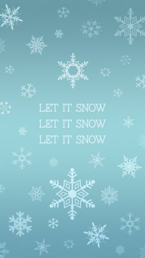 Let It Snow Snowflake Vector iPhone Wallpaper Background Png