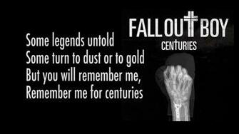 Fall Out Boy Centuries Lyrics On Vimeo
