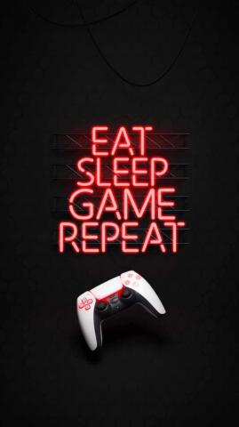 Eat Sleep Game Repeat iPhone Wallpaper