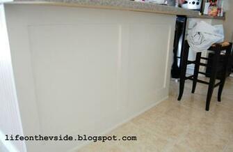 Of My Base And Upper Cabinets I Added Bead Board Wallpaper To Hide