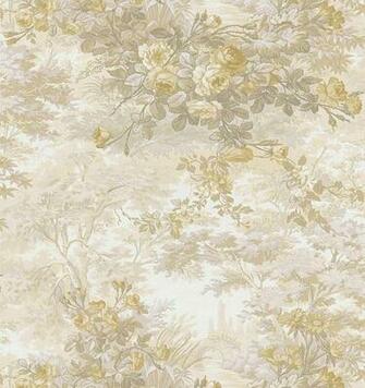 Vintage Scenic Rose Garden Wallpaper