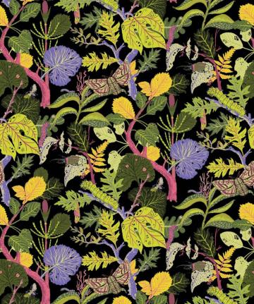 Caterpillar Lively Botanical Wallpaper Bold Fun Milton King