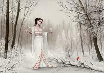 Winter Hexe Vektorgrafik