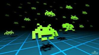 Black And White Computer Game Space Invaders