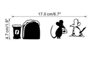 Amazon Set Black Mouse Hole Funny Switch Wall Stickers