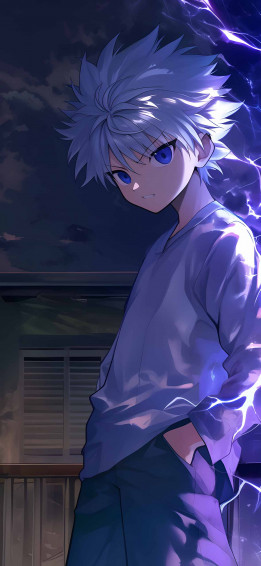 Killua Zoldyck Electric Vs Calm Mood Tap To Switch Wallpaper HD