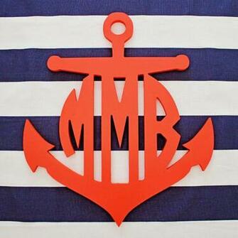 Wood Anchor Circle Wall Monogram Rosenberryrooms