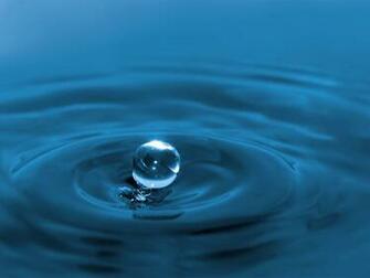 Blue Water Drops Wallpaper