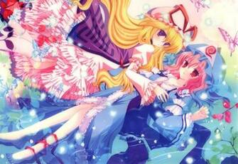 Saigyouji Yuyuko Touhou Yakumo Yukari Girls Art Butterflies