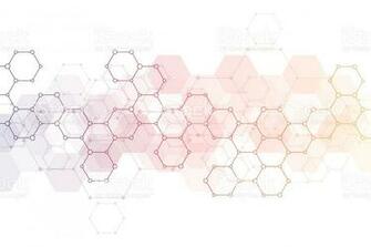 Geometric Background Texture With Molecular Structures And