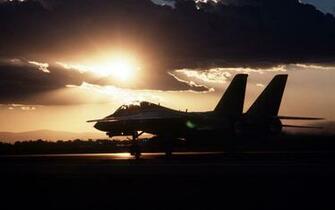 Sunset Aircraft Tomcat Landing F Wallpaper