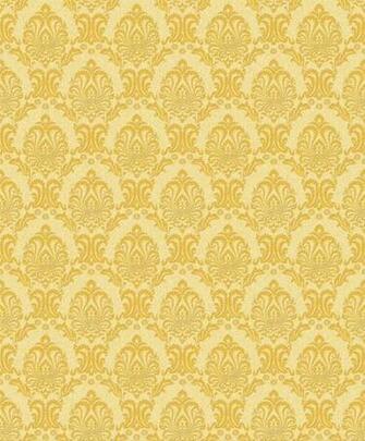 Pretty Damask Wallpaper Golden Yellow Traditional