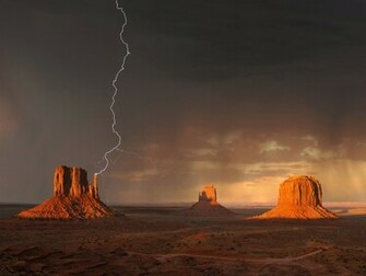 Thunderstorm Over Monument Valley Navajo Tribal Park Utah Hqworld