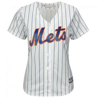 New York Mets Cool Base Women S Replica Home Pinstripe Mlb