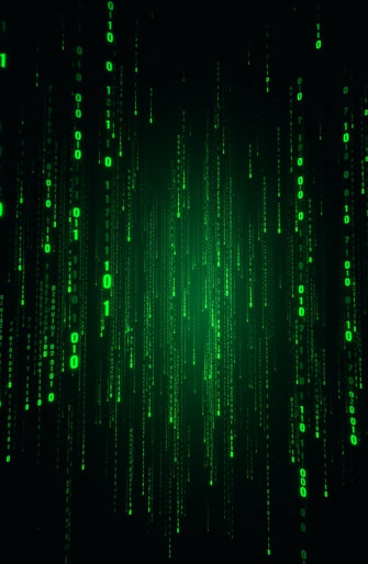 Matrix Binary Code Falling Wallpaper