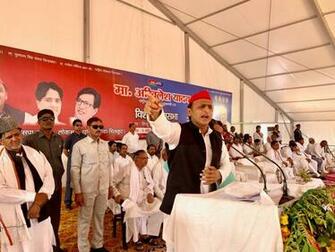 Samajwadi Party Chief Akhilesh Yadav Event HD Wallpaper