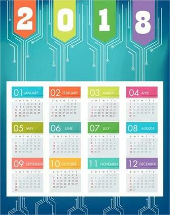 Calendar Background Blue Modern Decor Technology