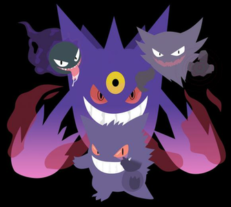 Mega Gengar Family Pokemon Vector By Firedragonmatty