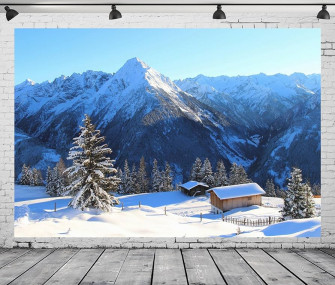 Amazon Loccor Fabric Winter Mountain Landscape