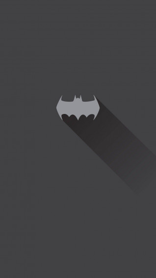 Gray Batman Logo Minimalist Android Wallpaper