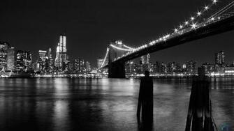Wallpaper Brooklyn Bridge B W X HDtv 1080p Desktop