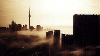 Toronto Evening Skyline Wallpaper Wallpaperz Co