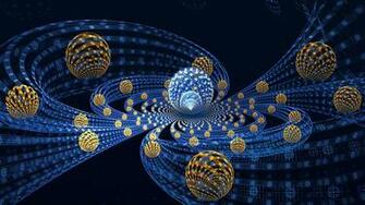 Wallpaper 3d Abstract Fractal Balls Flying Full HD 1080p