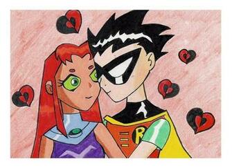 Robin And Starfire Drawings Hot Girls Wallpaper