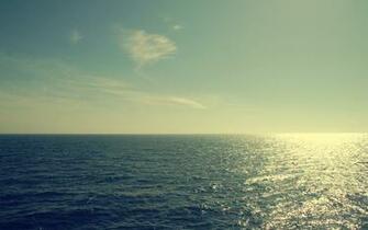Sea Sun Reflection Water Clouds Horizon Wallpaper