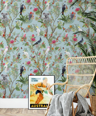 Australia Wallpaper Koalas And Cockatoos Milton King Usa