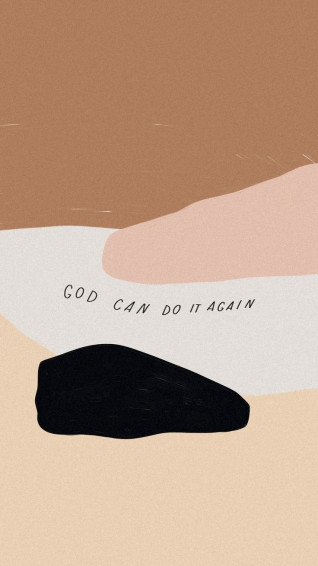 God Can Do It Again Christian Hand Lettering Wallpaper By