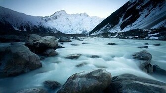 Zealand Glacier Melting Nature Wallpaper