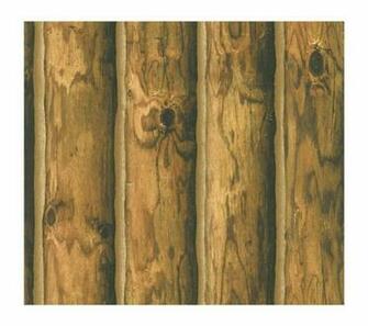 York Wallcoverings Ch7980 Lake Forest Lodge Mountain Logs Wallpaper