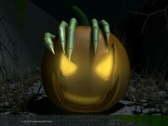 Computer 3d Halloween Wallpaper Pumkins