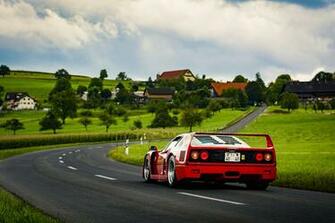 Wallpaper Ferrari F40 Roads Back Automobile