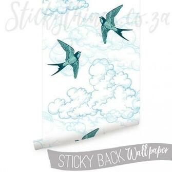 Summer Swallows Wallpaper Clouds