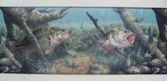 Bass Fishing Fresh Water Wallpaper Border