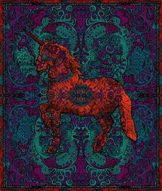Tapestry Wall Hangings 3d Unicorn