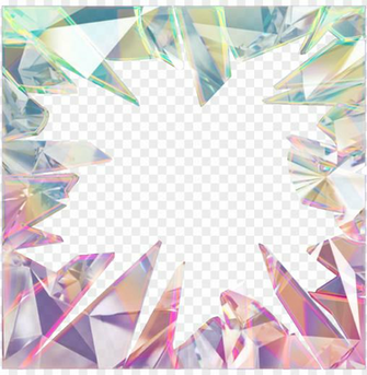 Lass Broken Transparent Jagged Frame Border Holo Holog Glass Png