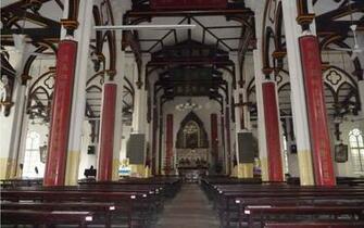 Catholic Church Internal In Wuxi City Wallpaper