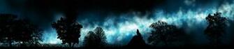 Triple Monitor Multi Screen Multiple Loup Wolf Stars Etoiles Wallpaper